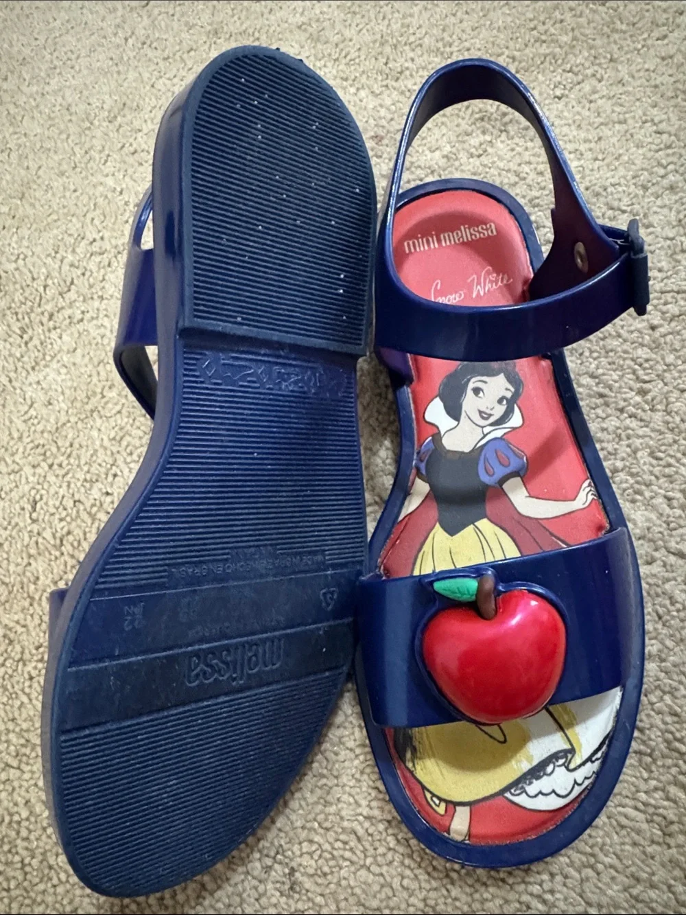 Melissa x Disney Snow White Kids Sandals Blue – Size 4